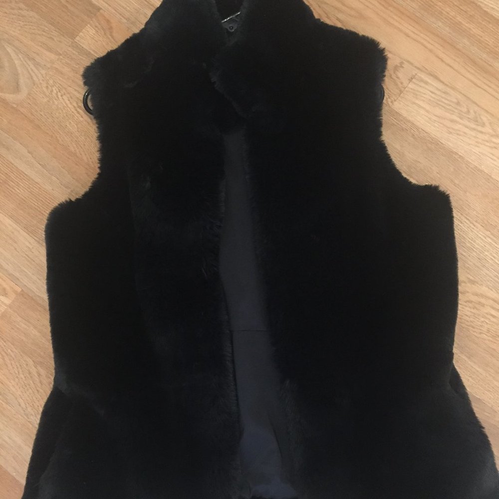 Lands End Faux Fur Vest